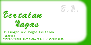 bertalan magas business card